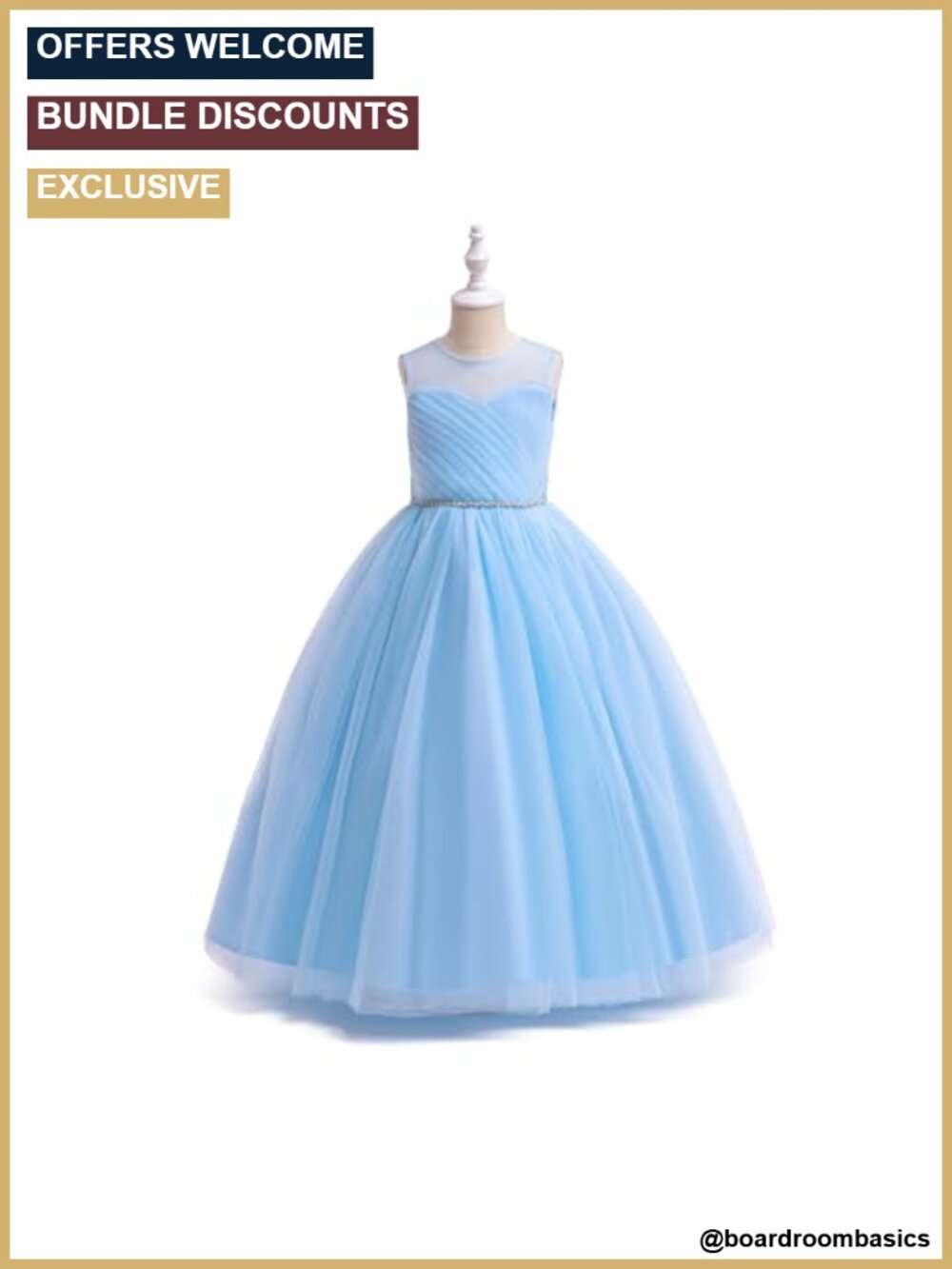 Girls Tulle A-Line Flower Girl Wedding Dress Formal Pageant - Picture 3 of 6